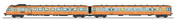 French RGP Railcar 1 orange / Grey, ALPAZUR, Era IV-V XBD 2729 + Car XRABx-7729 LYON-VAISE